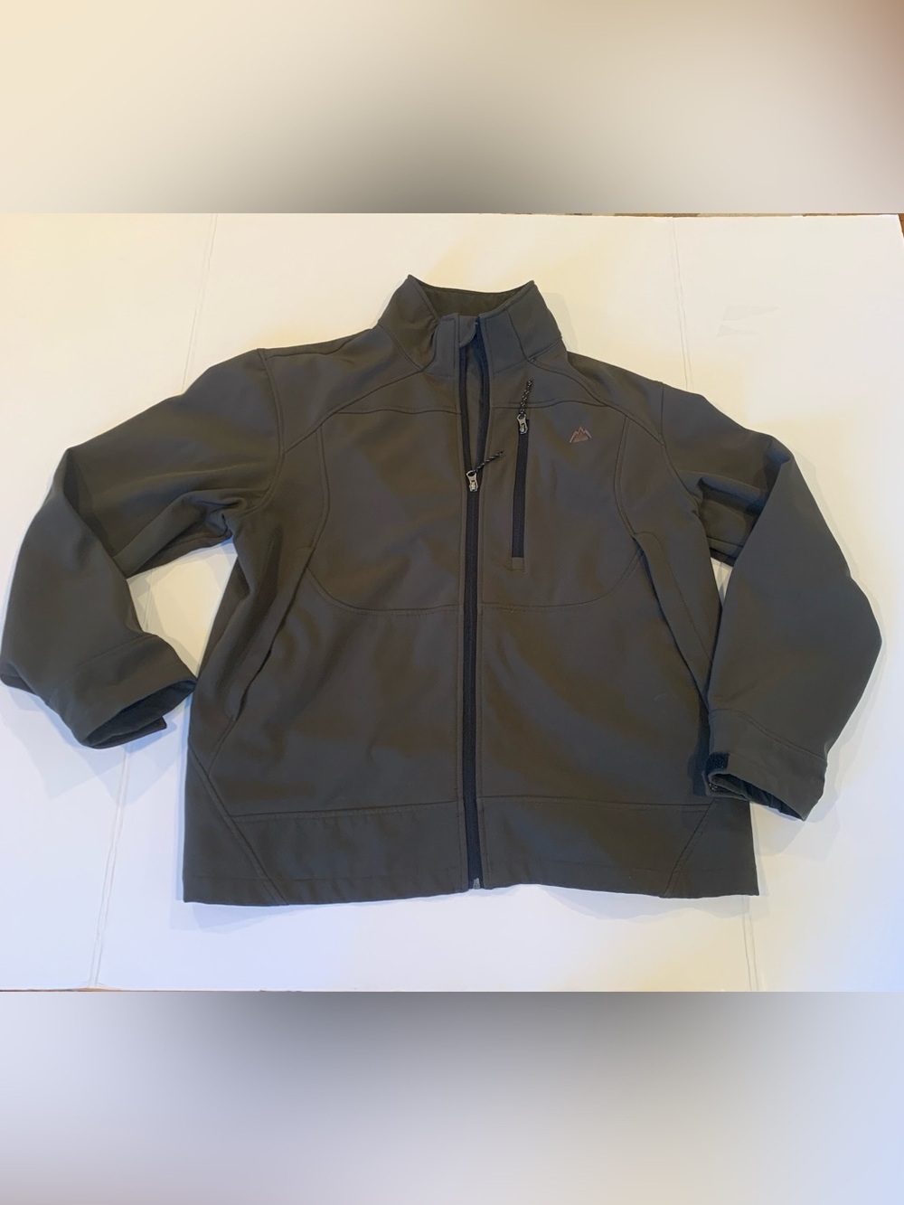 Snozu Men's Large Olive Green-Brown Full-Zip Performance Softshell Jacket
